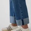 Jeans cropped larghi in stile anni '90 a vita bassa