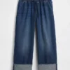 Jeans cropped larghi in stile anni '90 a vita bassa