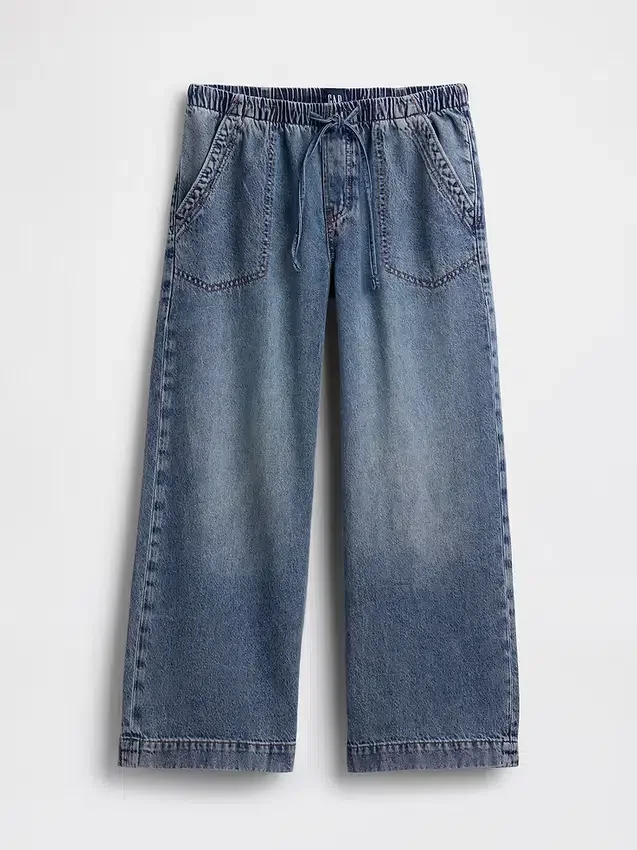 Jeans cropped larghi in stile anni '90 a vita bassa