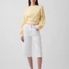 Jeans culotte a vita alta