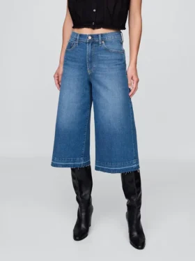 Jeans culotte a vita alta