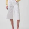 Jeans culotte a vita alta