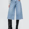 Jeans culotte a vita alta