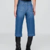 Jeans culotte a vita alta