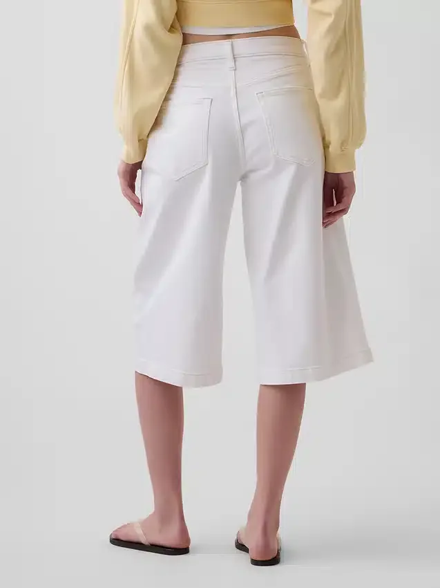 Jeans culotte a vita alta