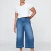 Jeans culotte a vita alta