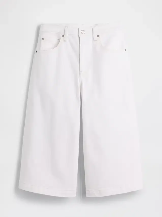 Jeans culotte a vita alta