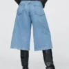 Jeans culotte a vita alta