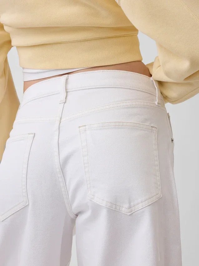 Jeans culotte a vita alta
