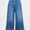 Jeans culotte a vita alta