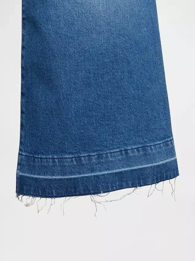 Jeans culotte a vita alta