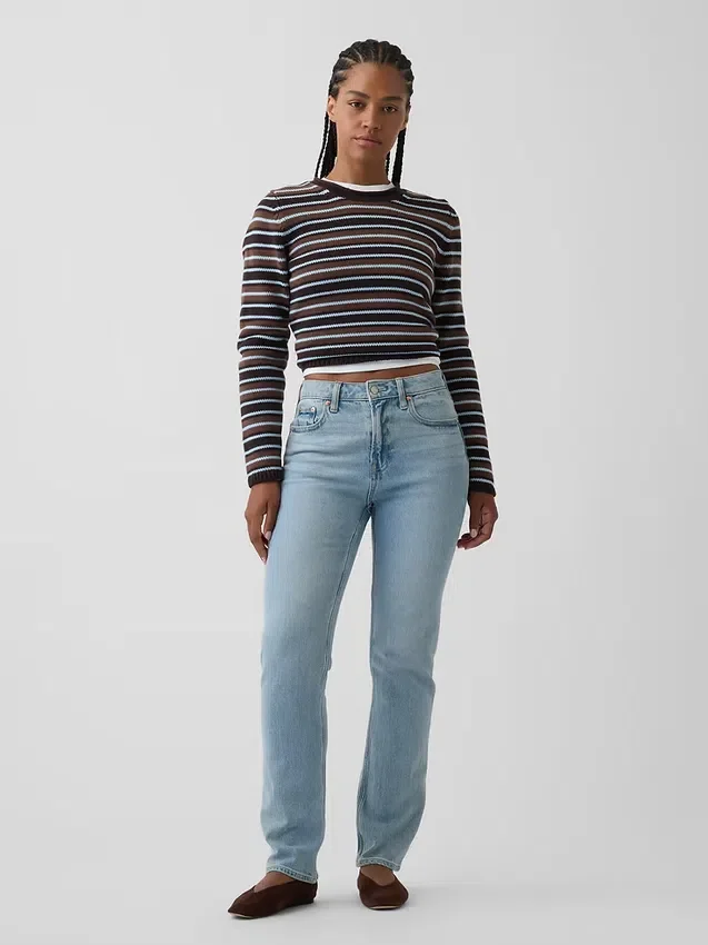 Jeans Curvy a vita alta, slim e dritto in stile anni '90