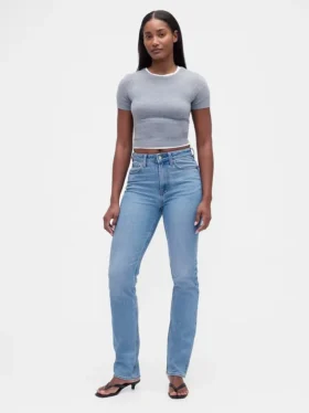 Jeans Curvy a vita alta, slim e dritto in stile anni '90