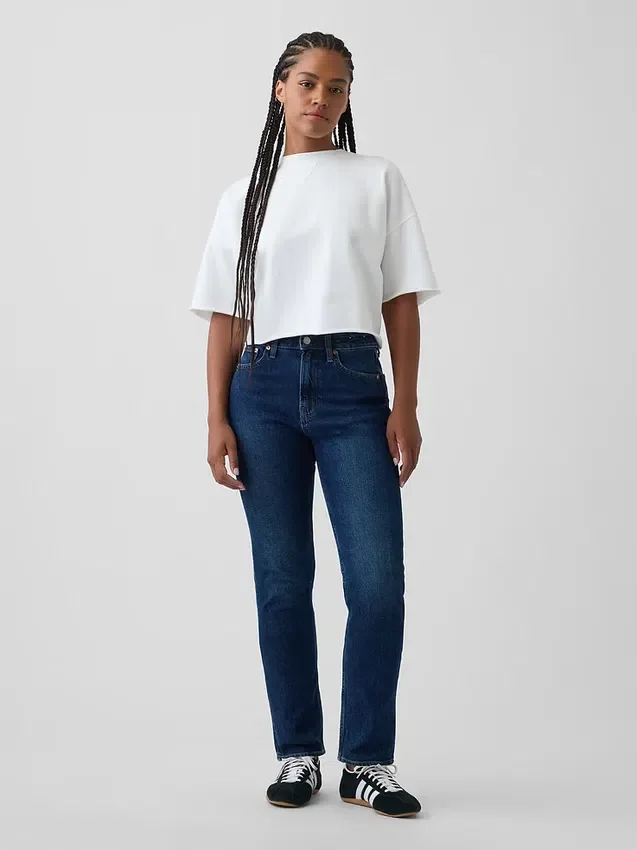 Jeans Curvy a vita alta, slim e dritto in stile anni '90
