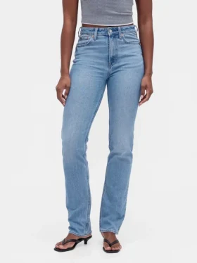 Jeans Curvy a vita alta, slim e dritto in stile anni ’90