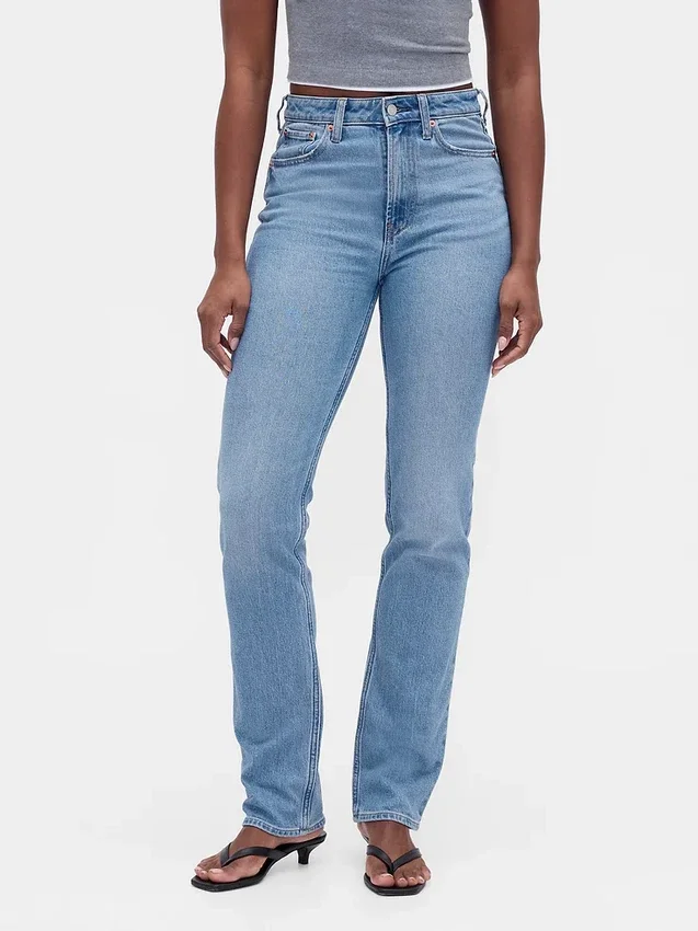 Jeans Curvy a vita alta, slim e dritto in stile anni '90