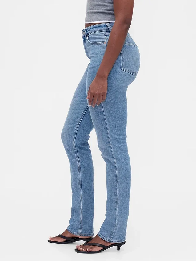 Jeans Curvy a vita alta, slim e dritto in stile anni '90