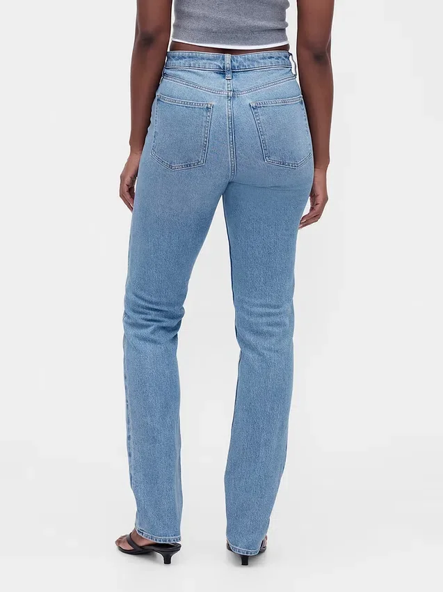 Jeans Curvy a vita alta, slim e dritto in stile anni '90