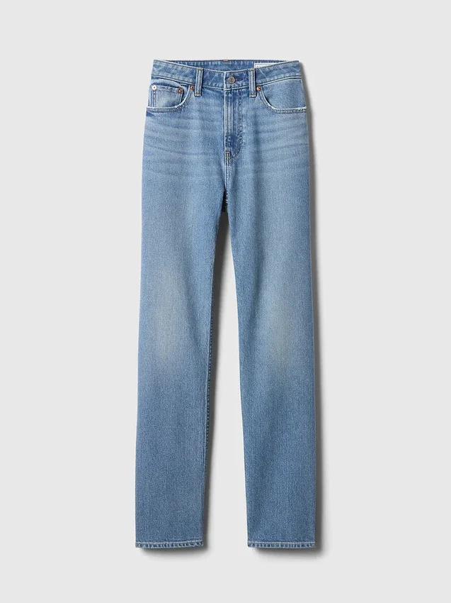 Jeans Curvy a vita alta, slim e dritto in stile anni '90