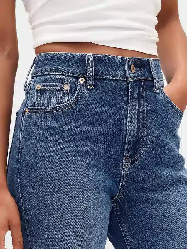 Jeans Curvy a vita alta, slim e dritto in stile anni '90