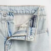 Jeans da bambino a vita alta, gamba larga e lunghezza alla caviglia