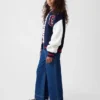 Jeans da bambino a vita alta, gamba larga e lunghezza alla caviglia