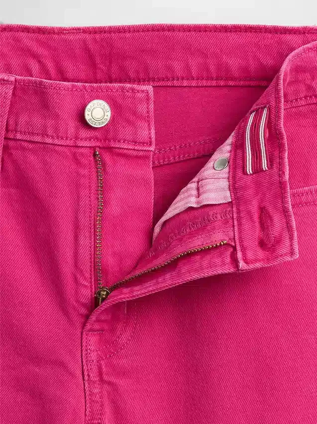 Jeans da bambino a vita alta, gamba larga e lunghezza alla caviglia
