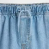 Jeans da bambino a vita alta, gamba larga e lunghezza alla caviglia