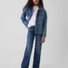 Jeans da bambino a vita bassa, dal taglio dritto e morbido