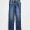 Jeans da bambino a vita bassa, dal taglio dritto e morbido