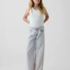 Jeans da bambino a vita bassa, gamba larga