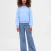Jeans da bambino a vita bassa, gamba larga