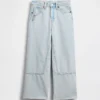 Jeans da bambino a vita bassa, gamba larga
