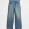 Jeans da bambino a vita bassa, gamba larga