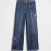 Jeans da bambino a vita bassa, gamba larga