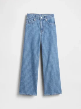 Jeans da bambino a vita bassa, gamba larga