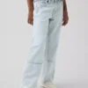 Jeans da bambino a vita bassa, gamba larga