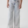 Jeans da bambino a vita bassa, gamba larga