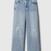 Jeans da bambino a vita bassa, gamba larga