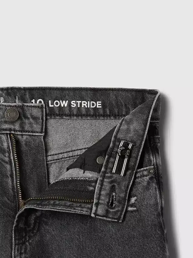 Jeans da bambino a vita bassa, gamba larga