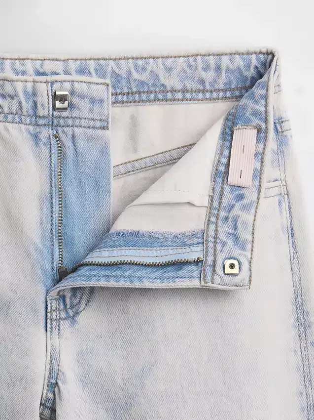 Jeans da bambino a vita bassa, gamba larga