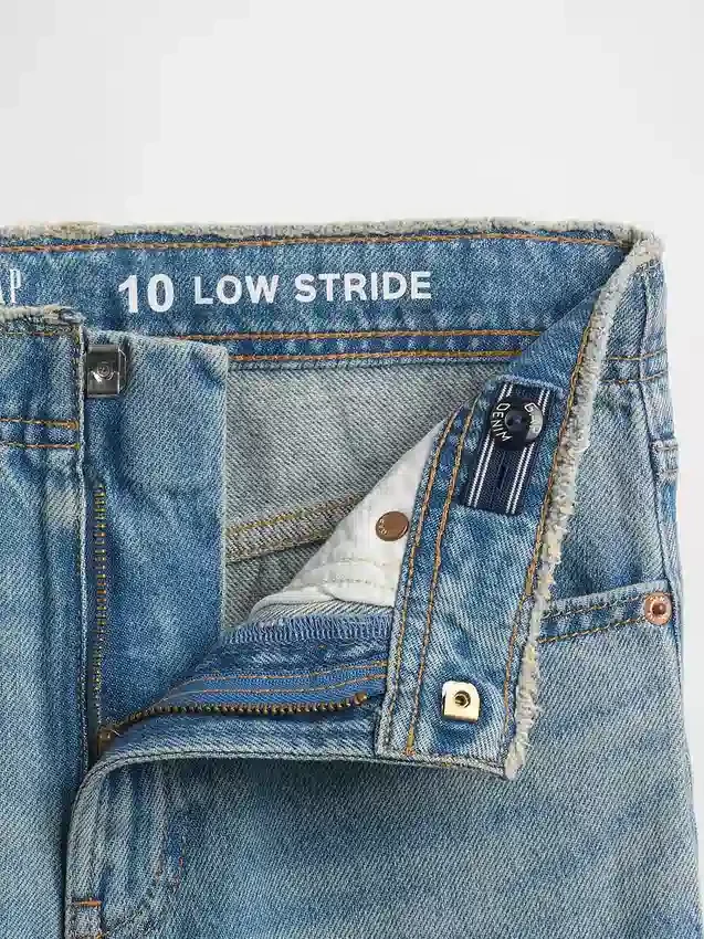 Jeans da bambino a vita bassa, gamba larga