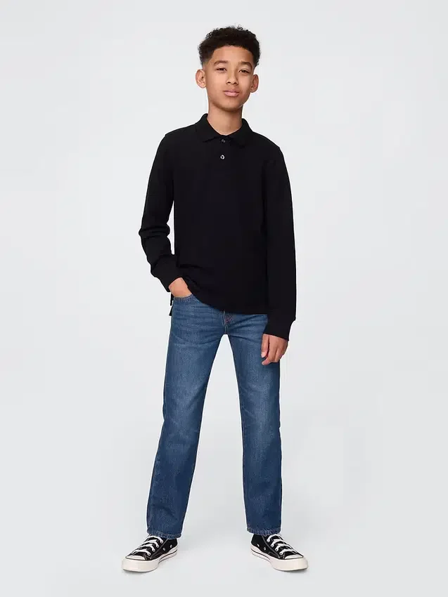 Jeans da bambino dal taglio dritto e morbido