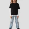 Jeans da bambino dal taglio dritto e morbido