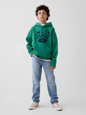 Jeans da bambino dal taglio dritto e morbido