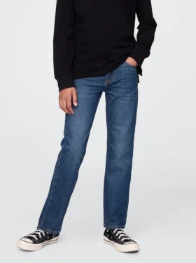 Jeans da bambino dal taglio dritto e morbido