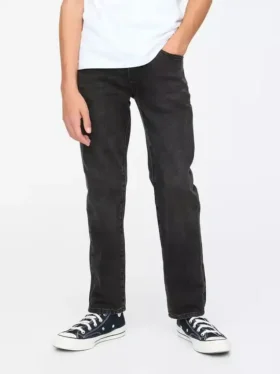Jeans da bambino dal taglio dritto e morbido