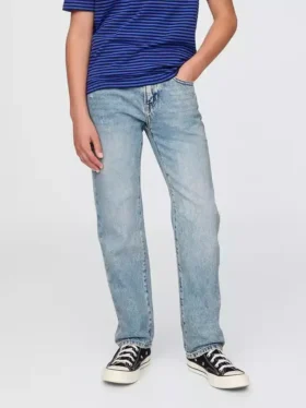 Jeans da bambino dal taglio dritto e morbido