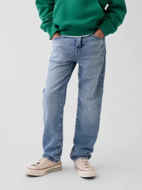 Jeans da bambino dal taglio dritto e morbido