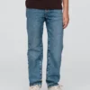 Jeans da bambino dal taglio dritto e morbido